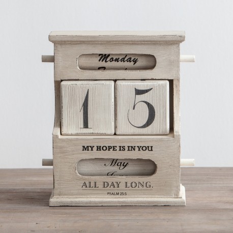 恆久手動積木桌曆 - 盼望在神(Hope in You Wooden Calendar)