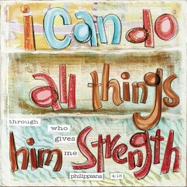 木質飾板 - 凡事都能做 (Wooden Plaque - Can Do All Things)