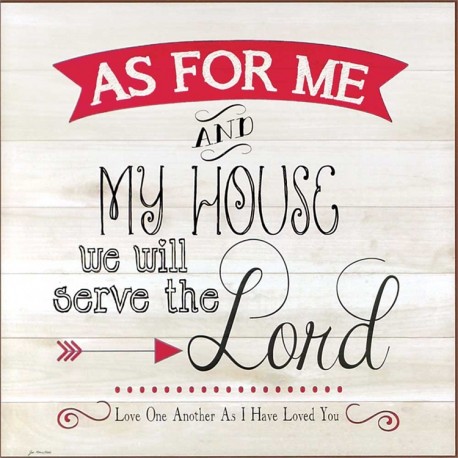 木質飾板 - 我和我家事奉神 (Wooden Plaque - Me and House Serve the Lord)