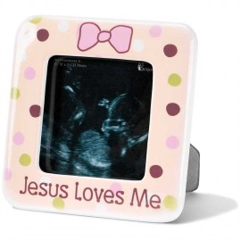 相框 - 女新生兒 / 蝴蝶結 (Dolomite Photo Frame - Girl Bow)