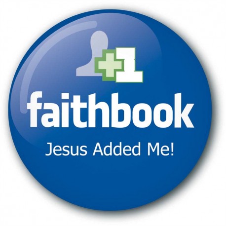 鈕扣別針 - 耶穌加我 (Buttons - Jesus Added Me on Faithbook)