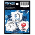 鈕扣別針組 - 神按讚/神挺你/嘗都別嘗 (Set of Buttons - God Likes/Got Back/Don't Taste)