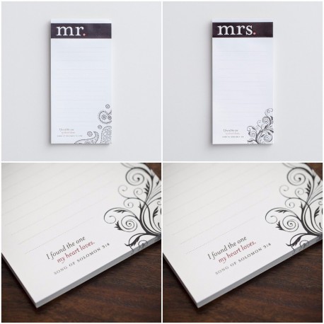 Mr. & Mrs. 爱的便笺 (Pair of Mr. Mrs. Love Memo)